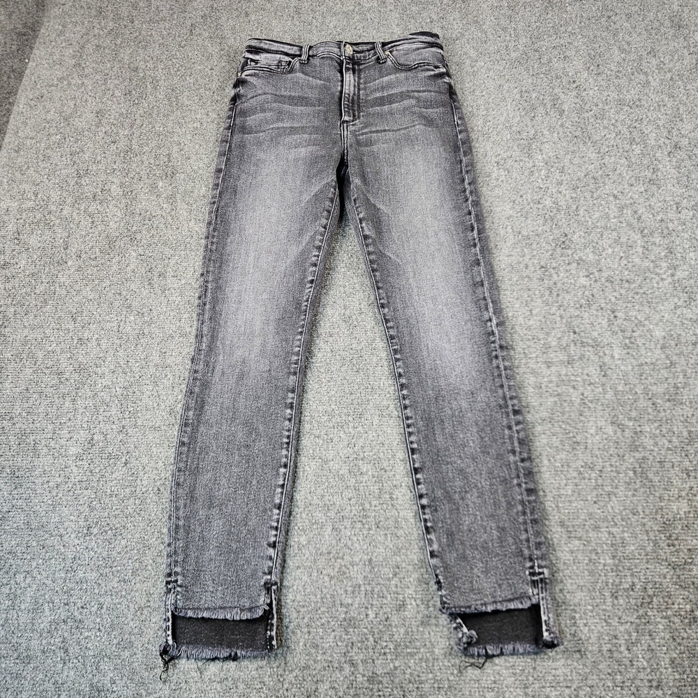 Black Orchid Miranda Skinny Jeans Kissing in the Dark Grey Step Hem Size 27